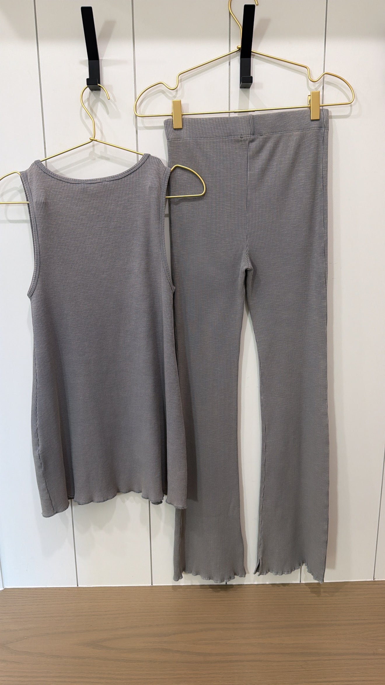 Zara Grey Two Piece Lounge Set Size Small