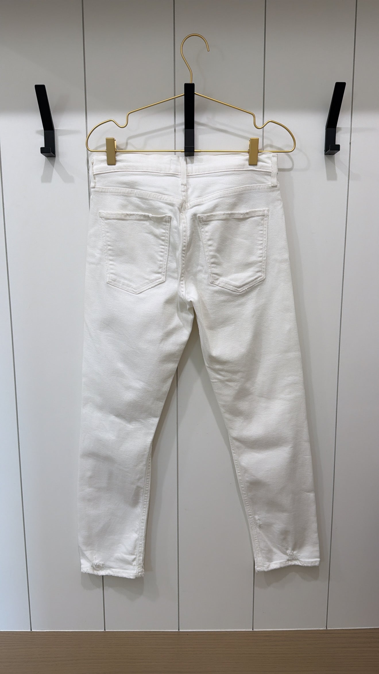 AGOLDE White Distressed Denim Jeans Size 25