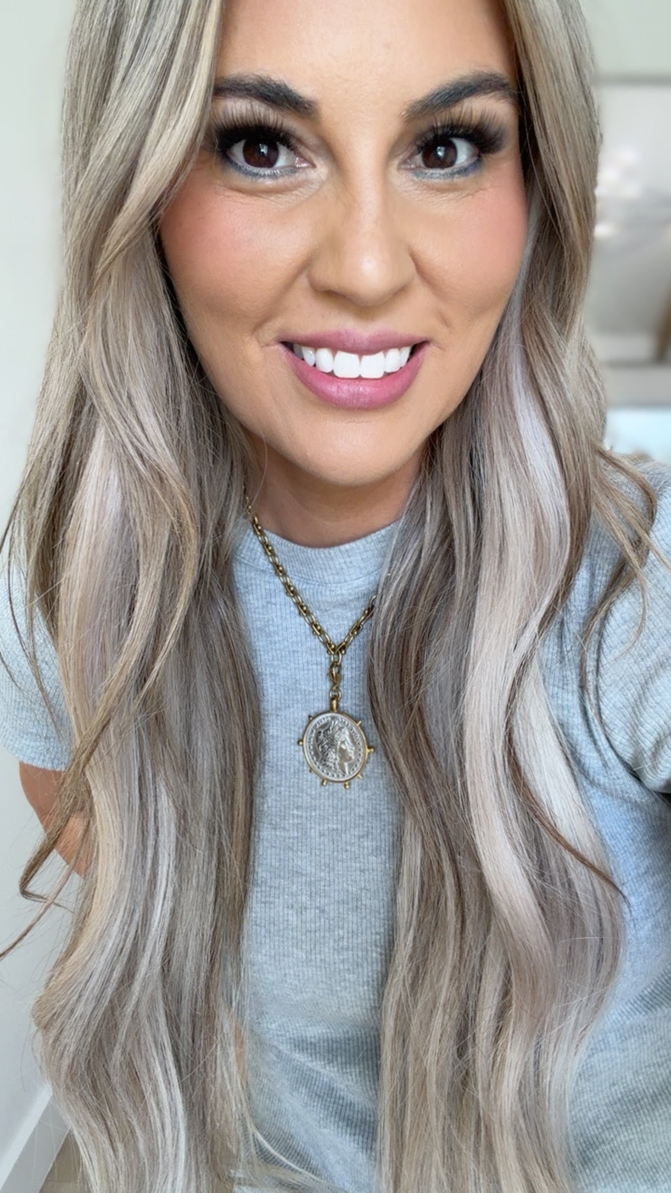 TWO TONED COIN PENDANT