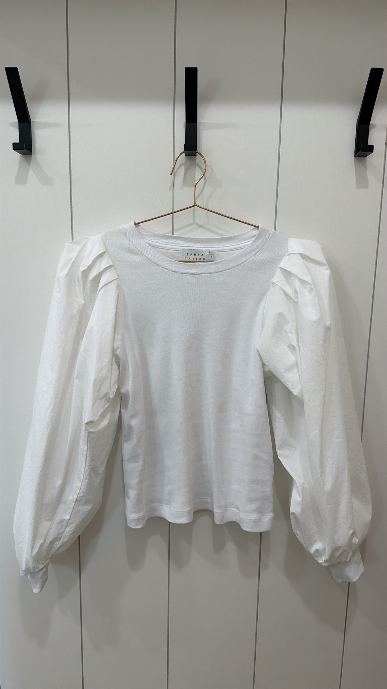 TANYA TAYLOR LONG SLEEVE ELEVATED BASIC SIZE SMALL