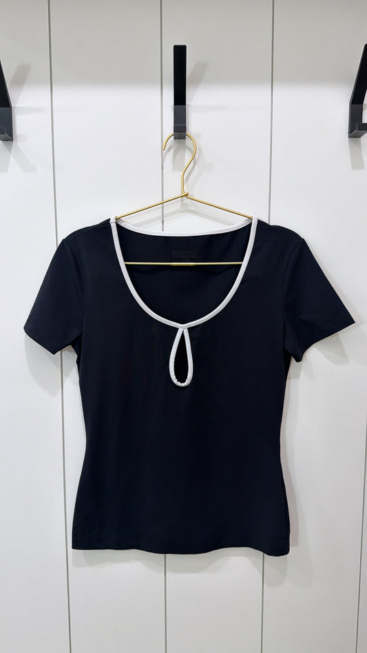 Moschino Small Black & White Short Sleeve Top