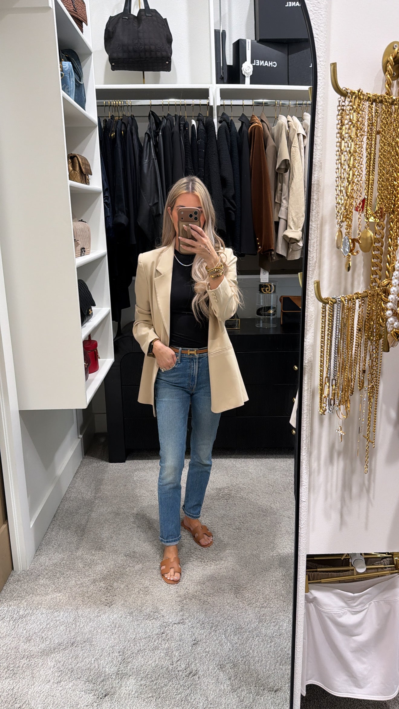 WAYF BEIGE WOMEN'S BLAZER OVERSIZED SMALL