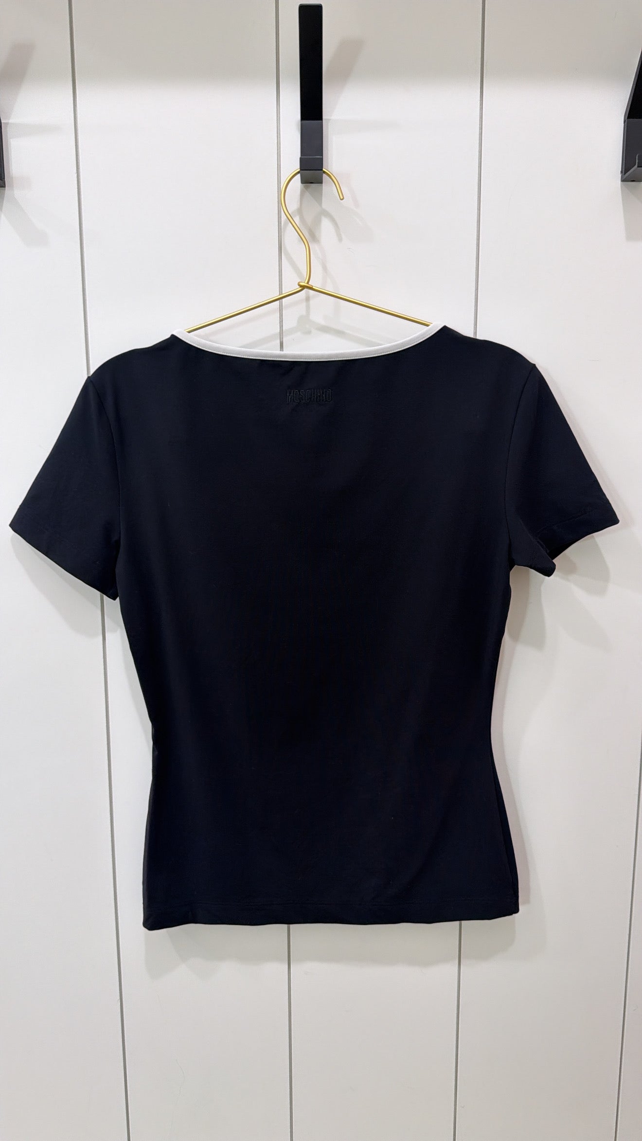 Moschino Small Black & White Short Sleeve Top