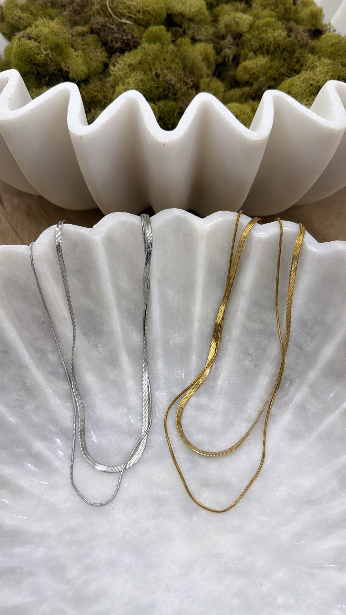 HERRINGBONE LAYERED NECKLACE