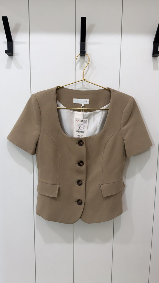 Zara Khaki Small Women's Vest New With Tags