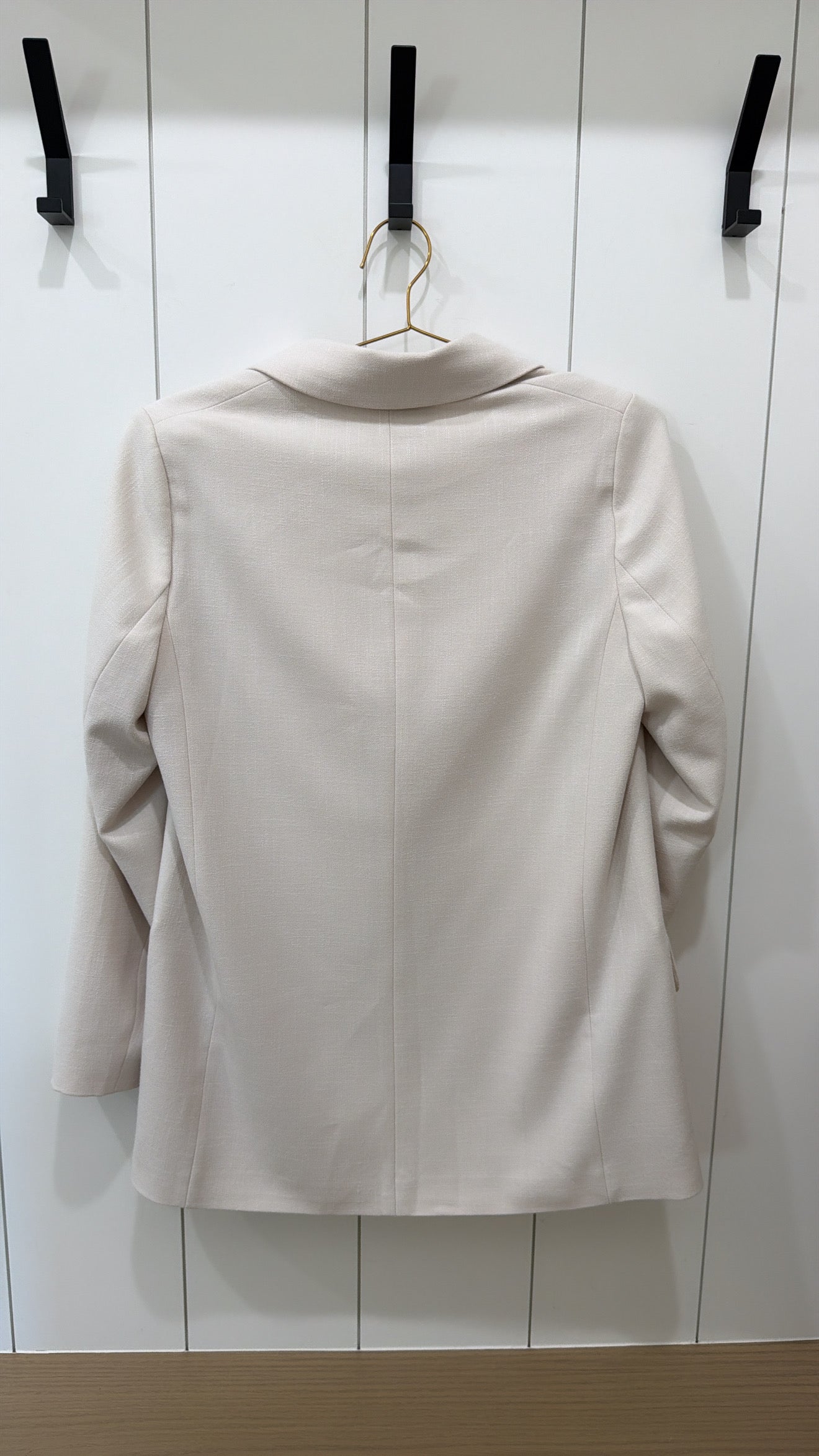 H&M IVORY/LIGHT TAN WOMEN'S BLAZER OVERSIZED MED