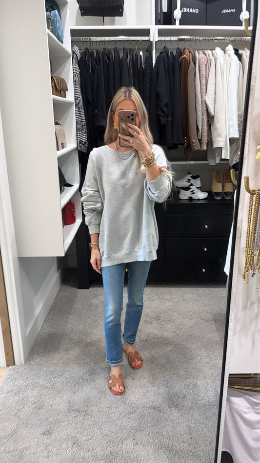 OFFLINE BY AERIE LIGHT HEATHERED GRAY SWEATSHIRT SIZE M