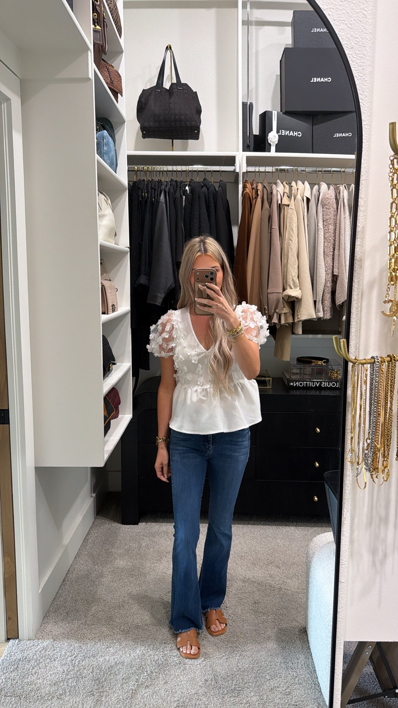 PEACH BRAND FLOWER  PEPLUM TOP Size M