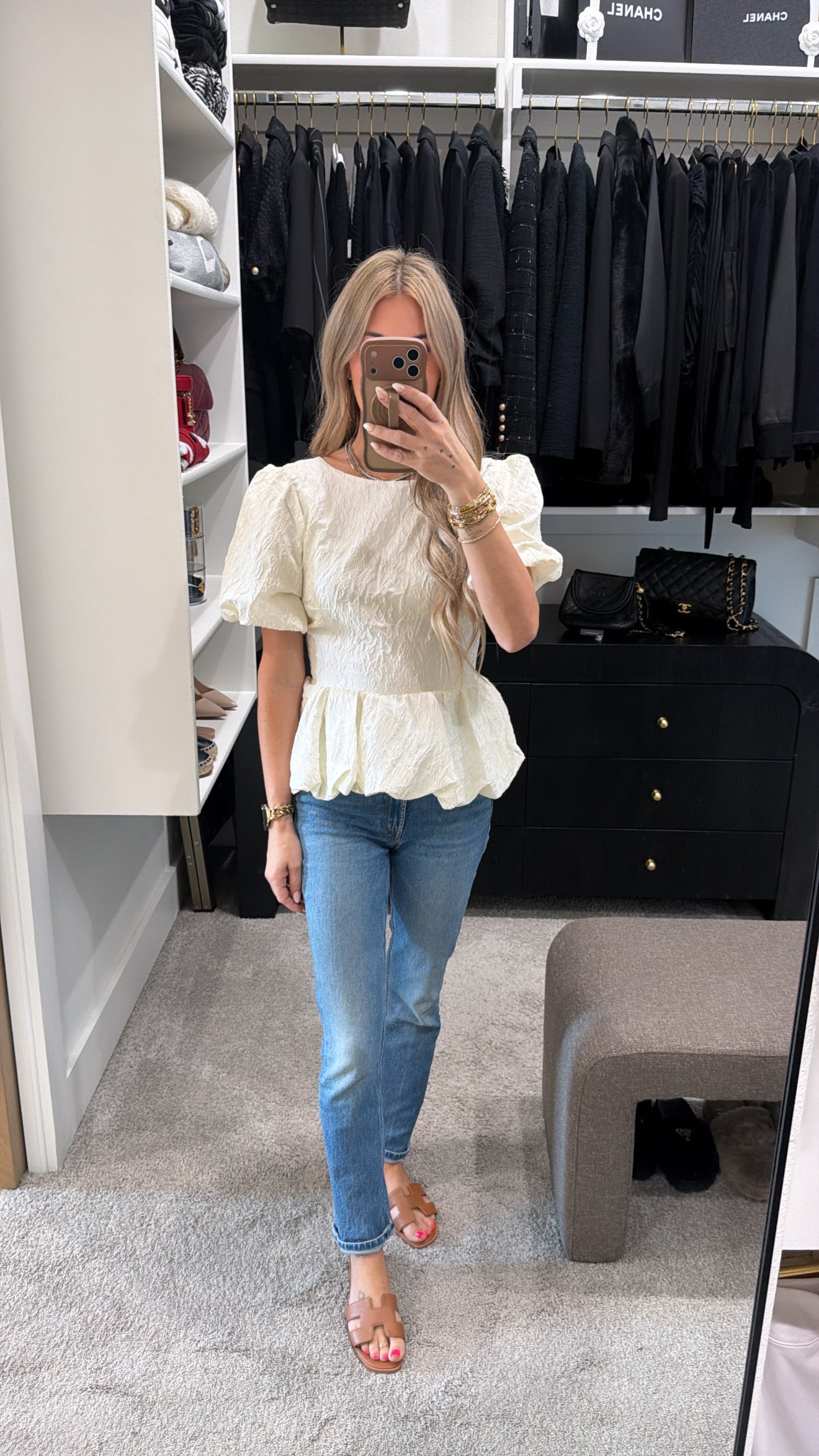 FLYING TOMATO IVORY BLOUSE SIZE SMALL