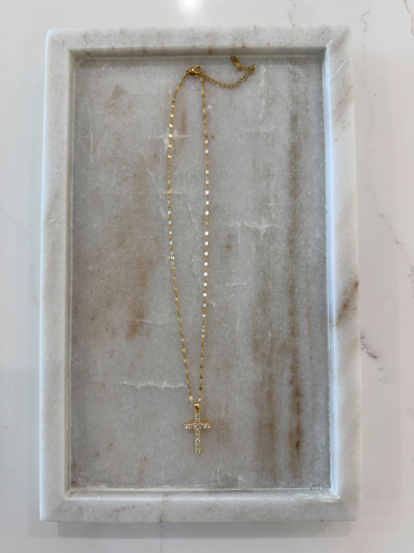 SPARKLE CROSS NECKLACE
