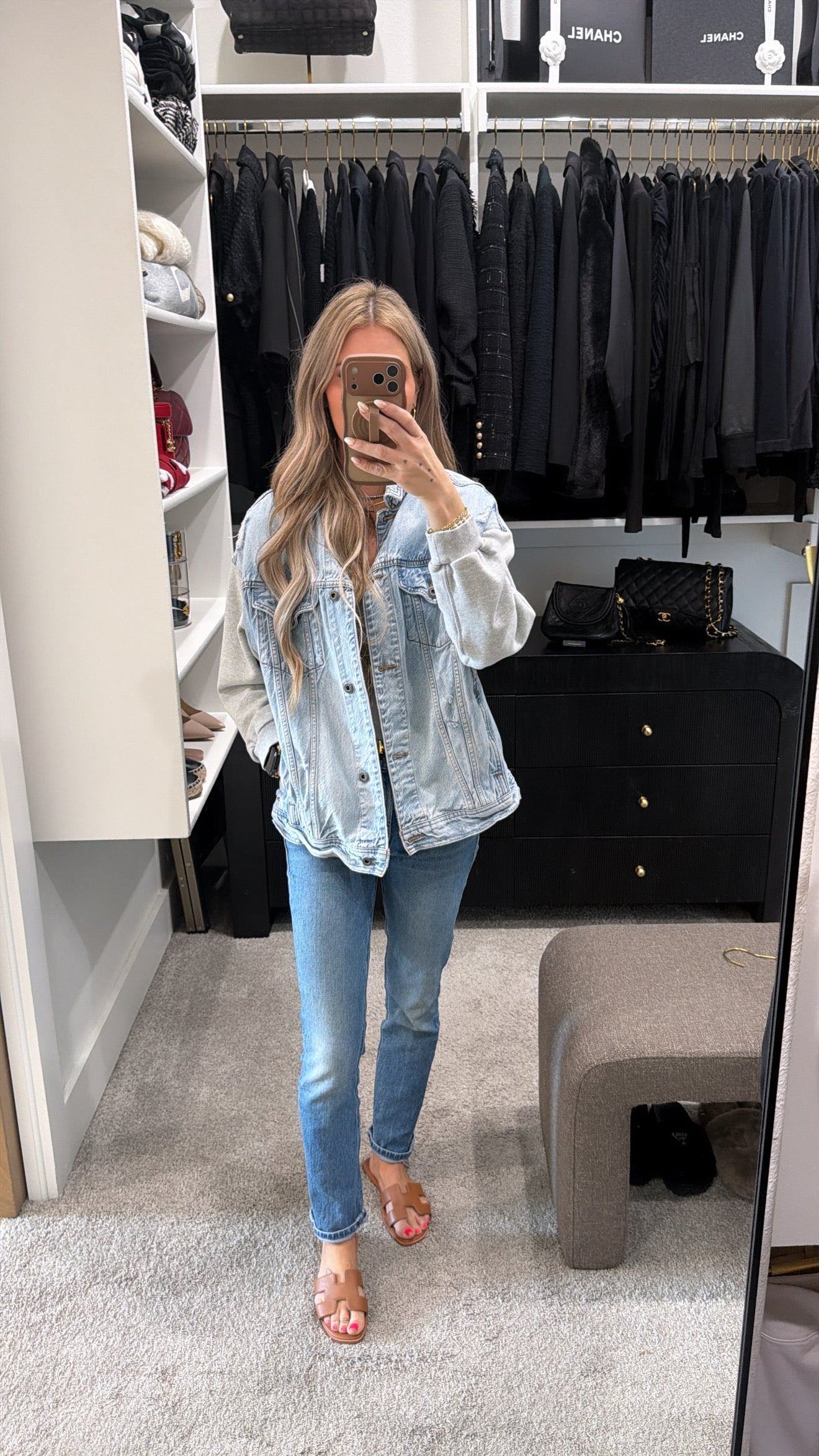 OFFLINE BY AERIE DENIM JEAN JACKET HOODIE