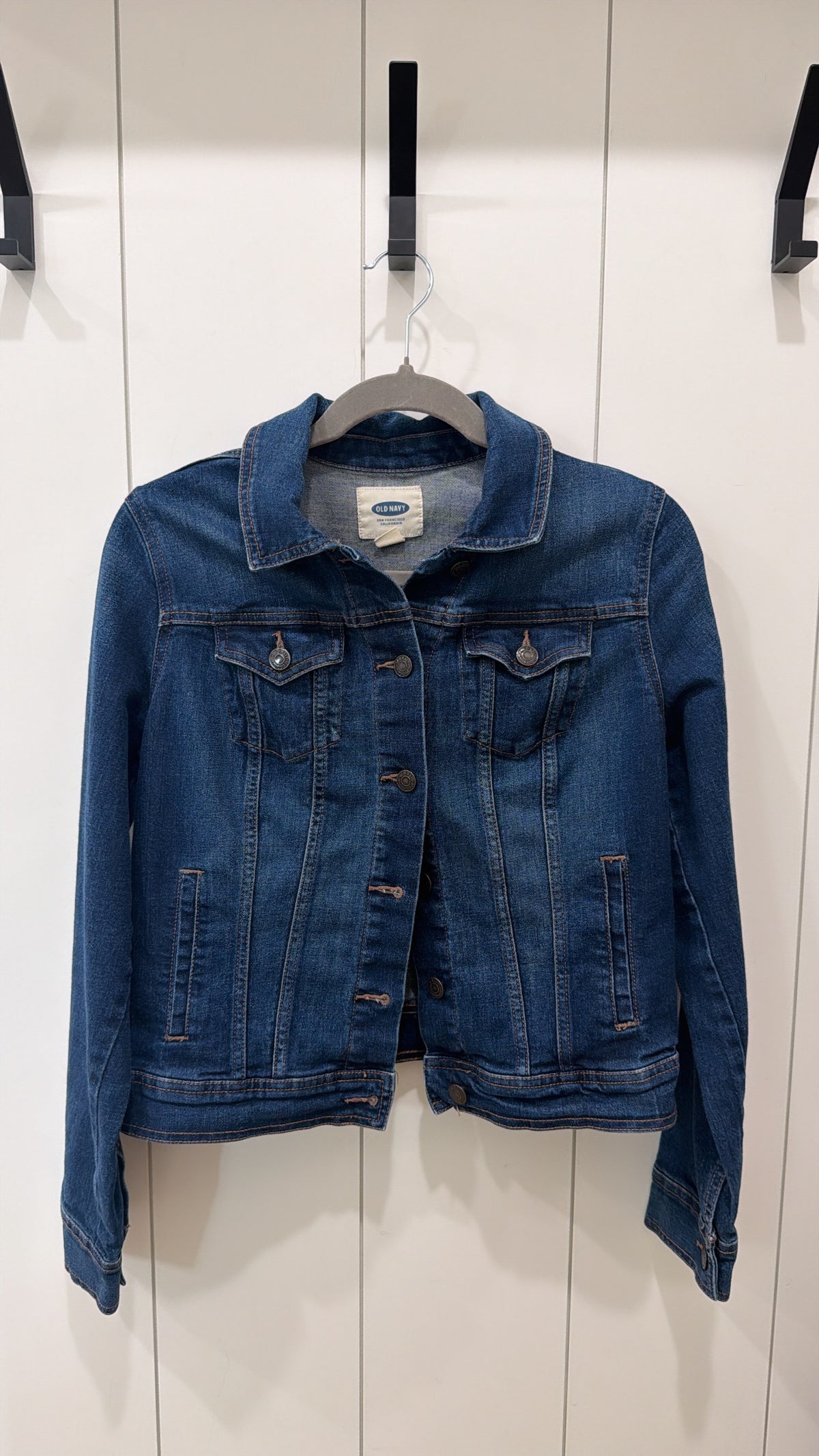 OLD NAVY DARK DENIM JACKET SIZE YOUTH M