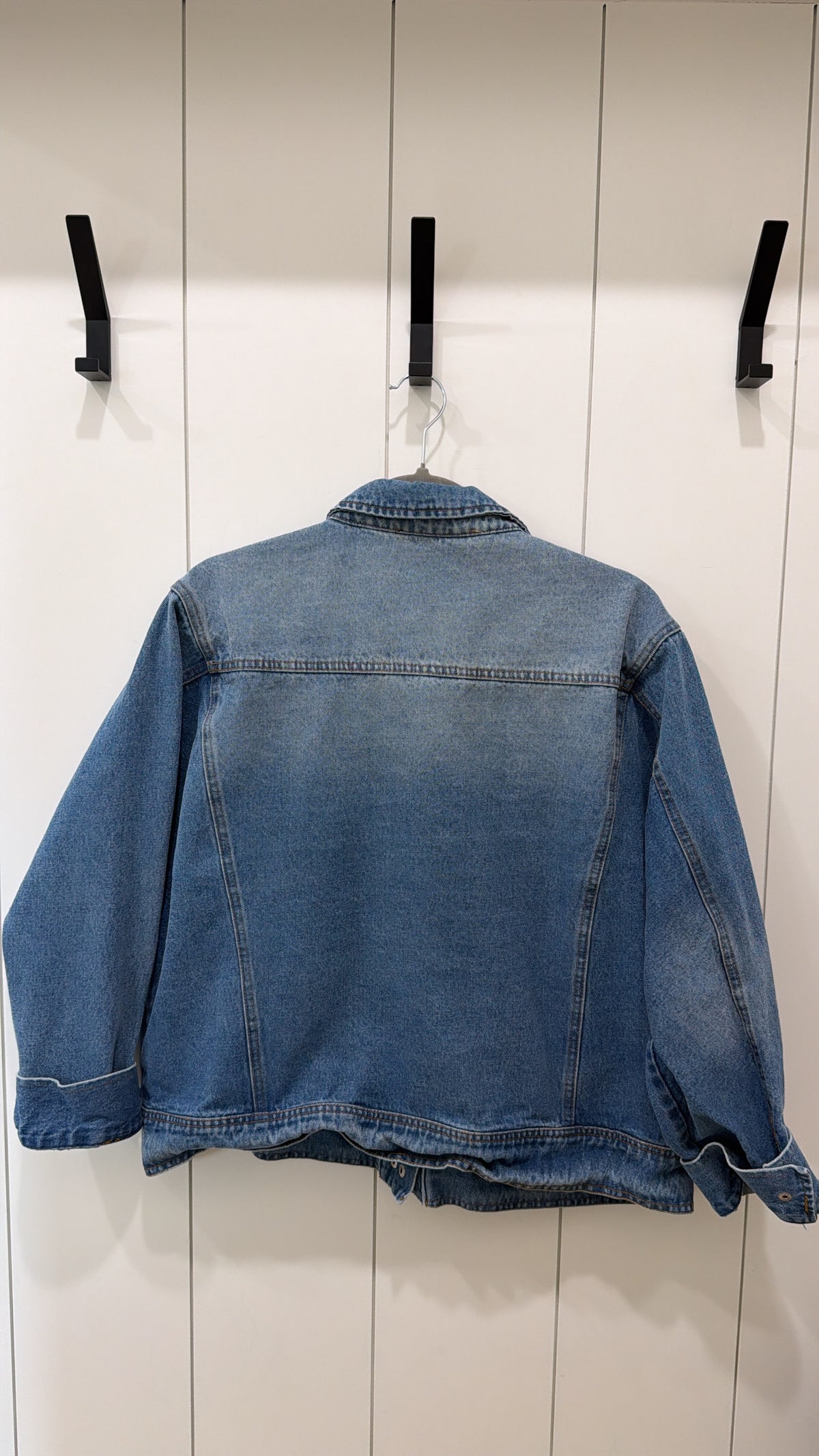 WHITE BIRCH BLACK LABEL DENIM JACKET OVERSIZED MEDIUM