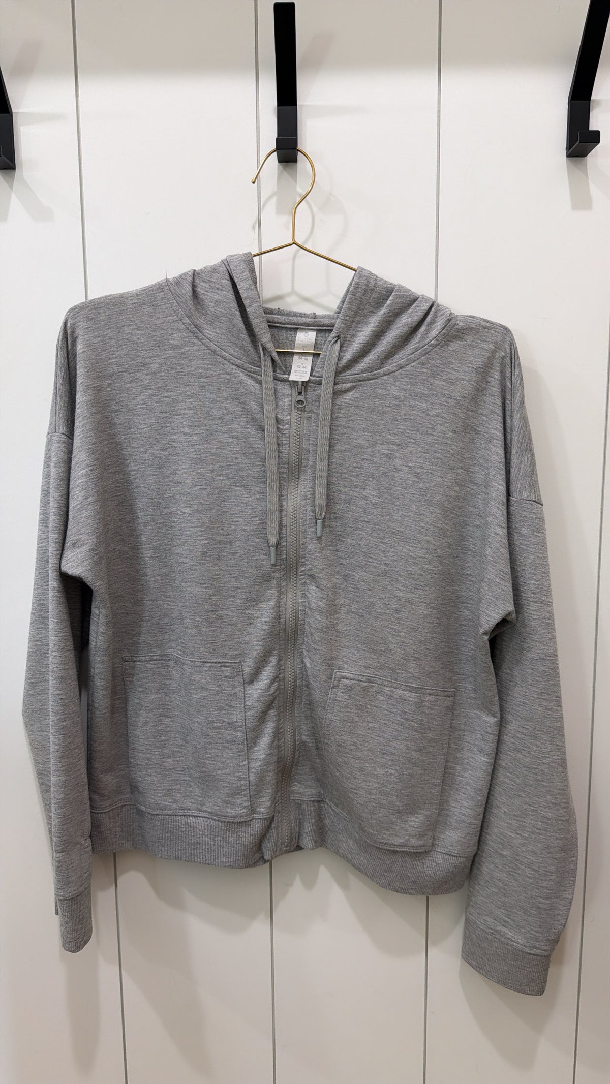 BALANCE COLLECTION THIN ZIP-UP HOODIE GRAY JACKET