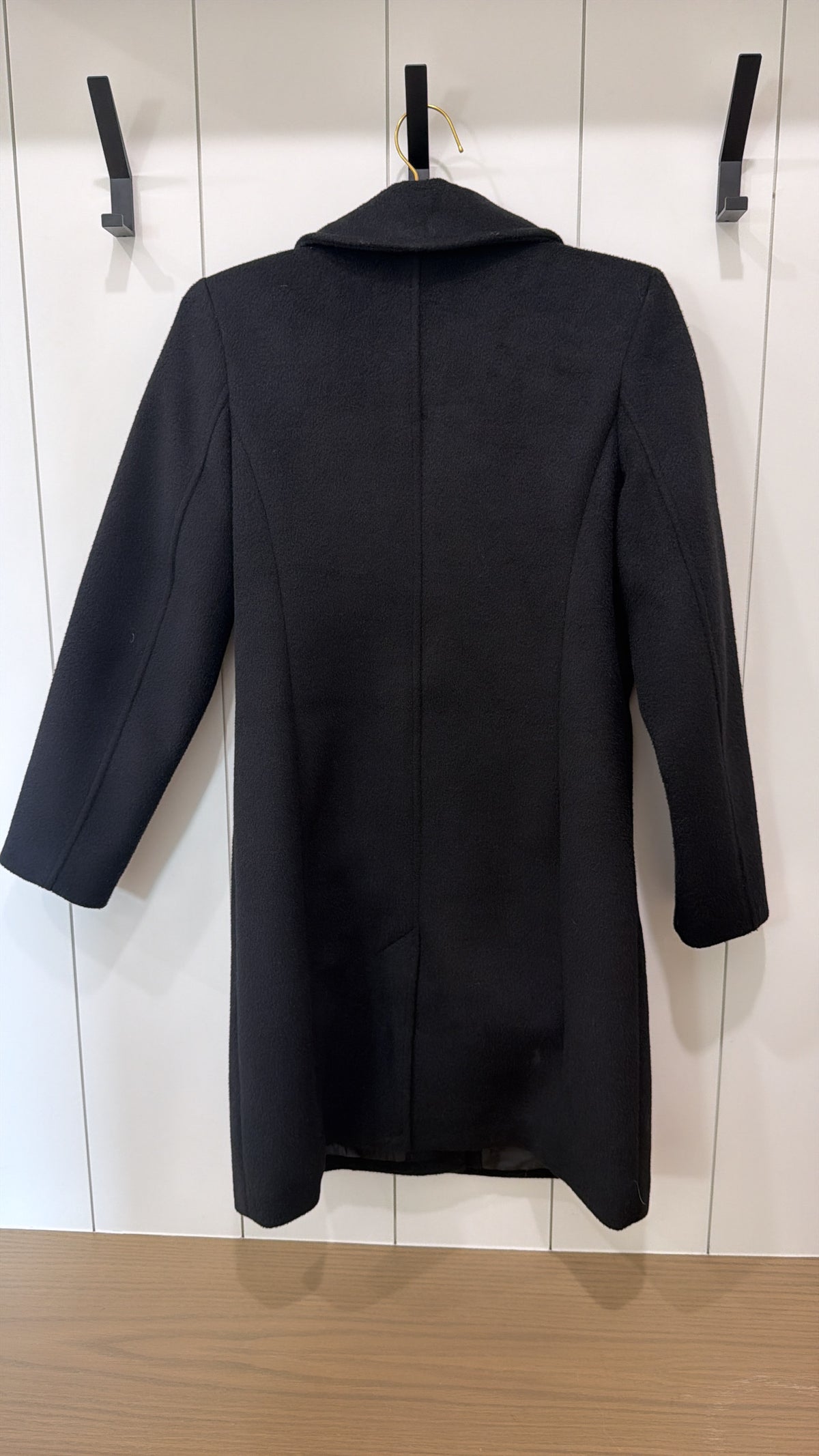 TIME & TRU BLACK WOMEN'S PEACOAT SIZE MEDIUM