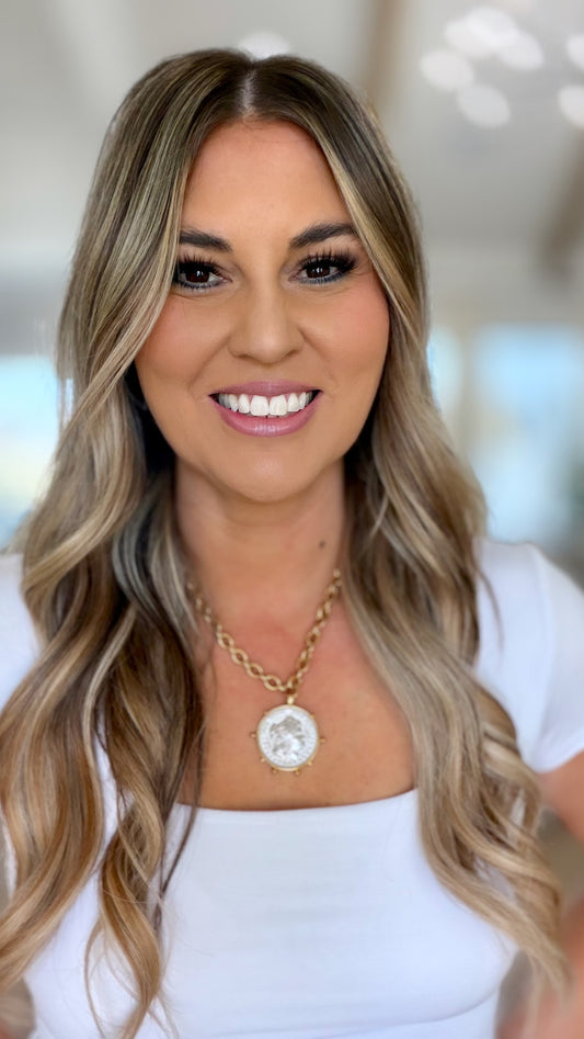 TWO TONED COIN NECKLACE