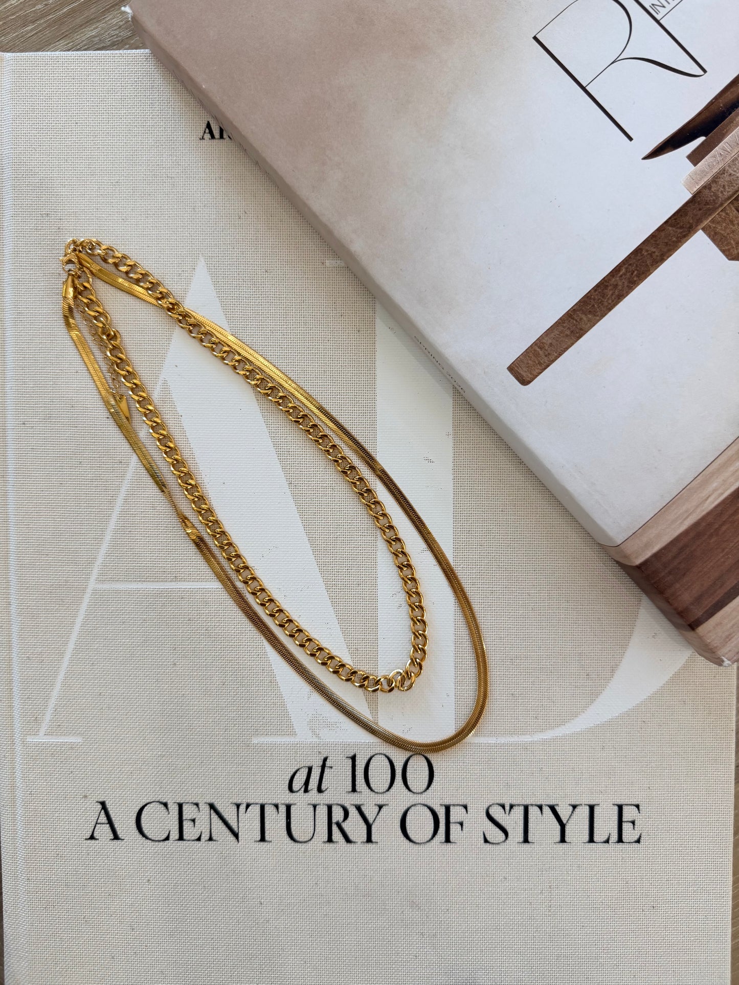 CHAIN + HERRINGBONE NECKLACE